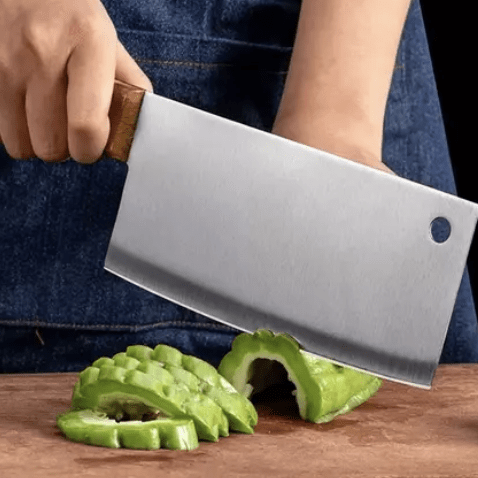 Multifunctional Stainless Steel Heavy Blade Meat Cleaver - Butcher Knife Use for Cutting Meat and Vegetable (ABS Plastic Handle) - Image 2